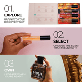 Discovery Set for Her | 4 Premium Fragrances | Love Letters, Wine Tasting, Summer Afternoons, & Red Flag - 4 X 10ML - HIRA FRAGRANCES