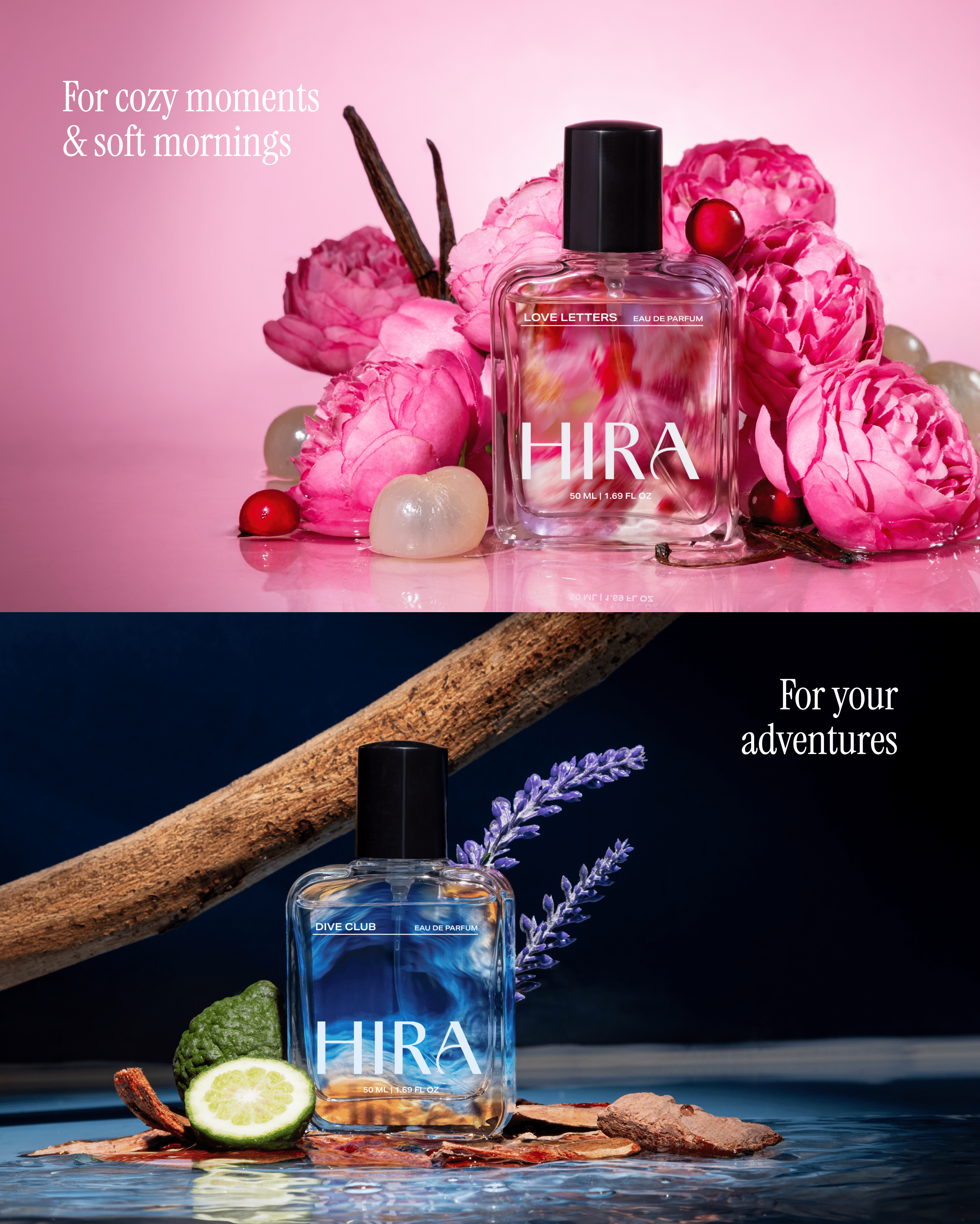 Hira Perfume Gift Set — For His & Hers | Dive Club & Love Letters | 2 x 50ml - HIRA FRAGRANCES