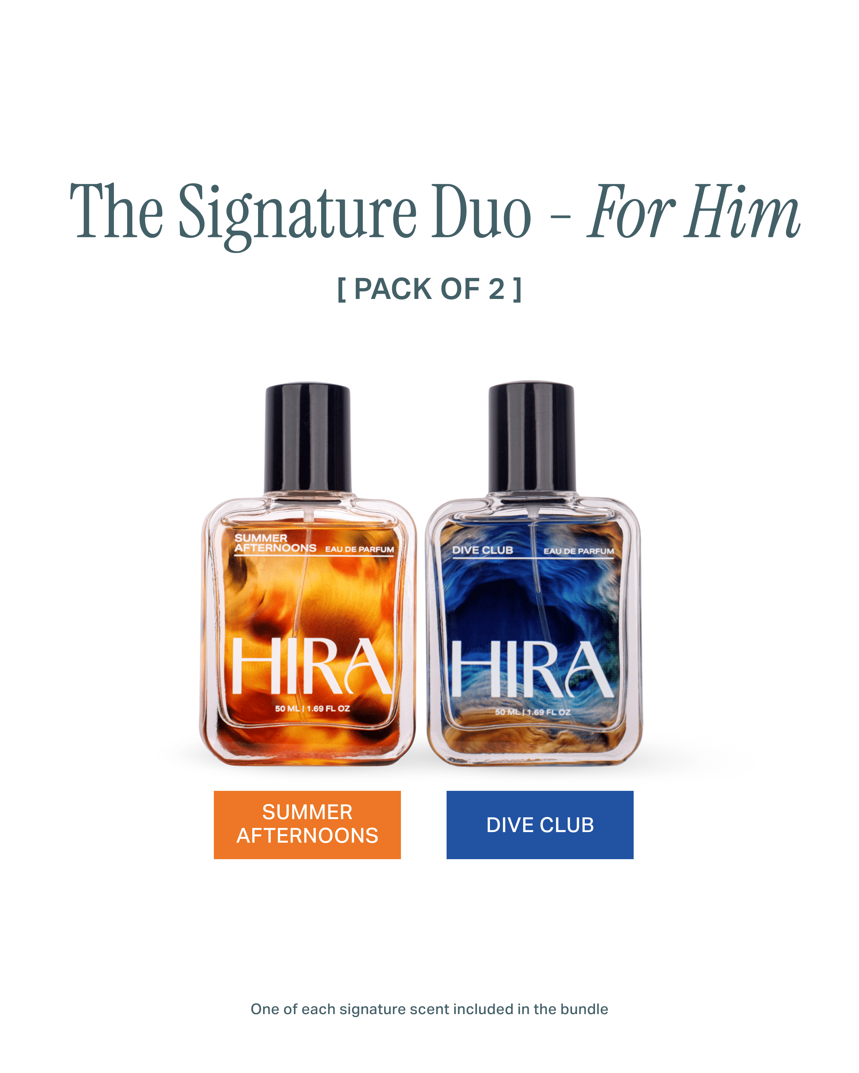 Hira Perfume Gift Set for Him | Oud & Woody Notes |2 x 50ml - HIRA FRAGRANCES