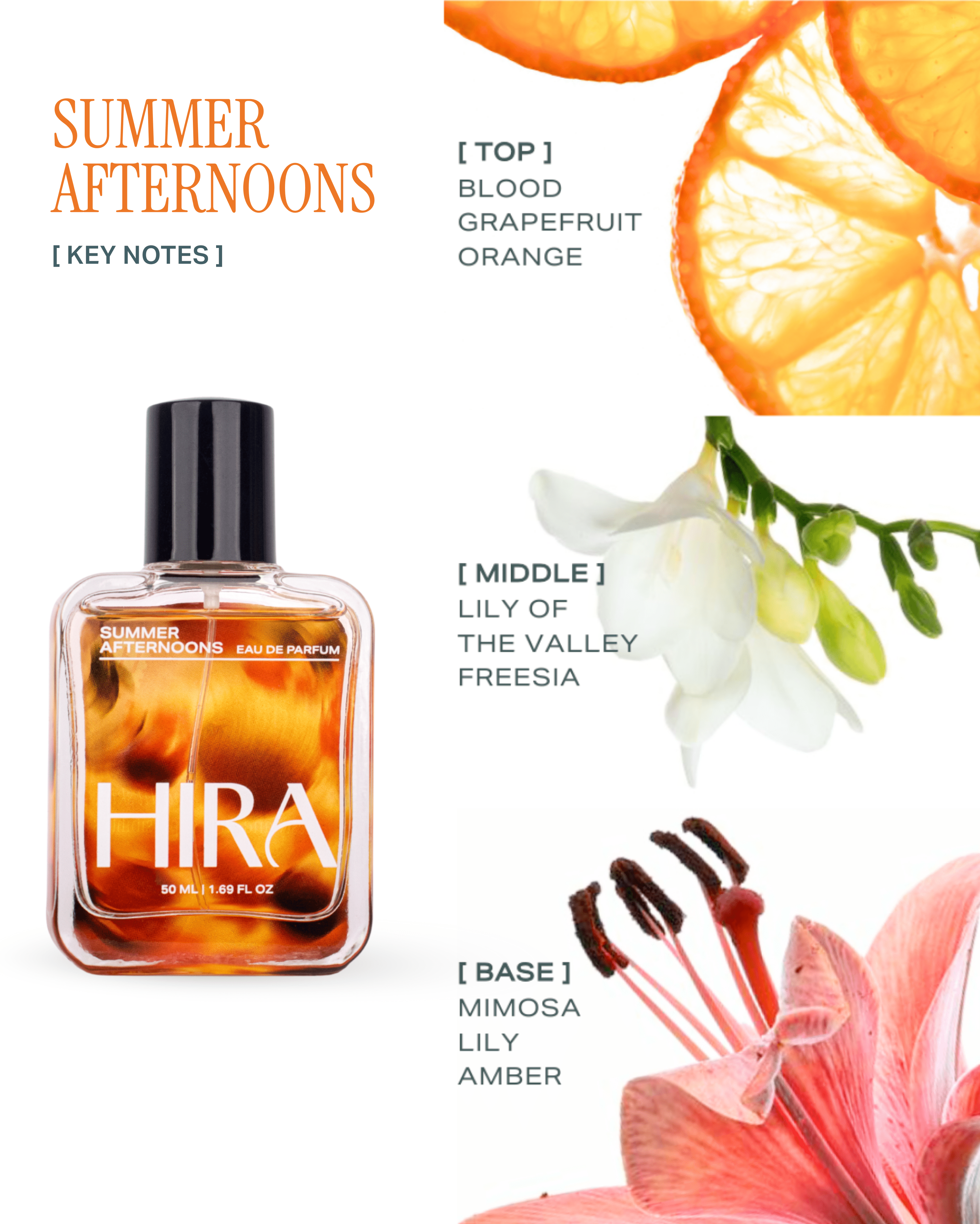 Hira Signature Perfume Collection for Her | Spicy, Citrus & Fruity Floral Notes |3 x 50ml - HIRA FRAGRANCES