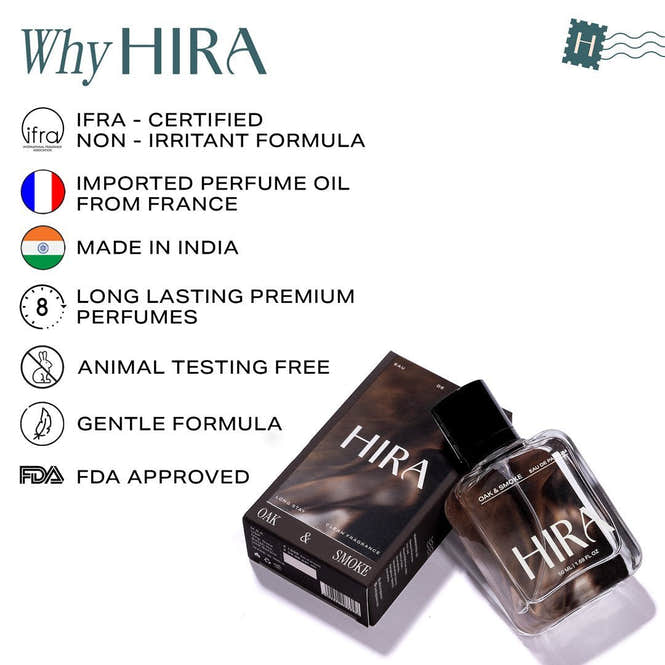 Oak & Smoke Eau De Parfum | Bold & Long - Lasting Perfume for Men – 50ml - HIRA FRAGRANCES