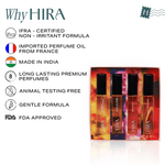 Discovery Set for Her | 4 Premium Fragrances | Love Letters, Wine Tasting, Summer Afternoons, & Red Flag - 4 X 10ML - HIRA FRAGRANCES