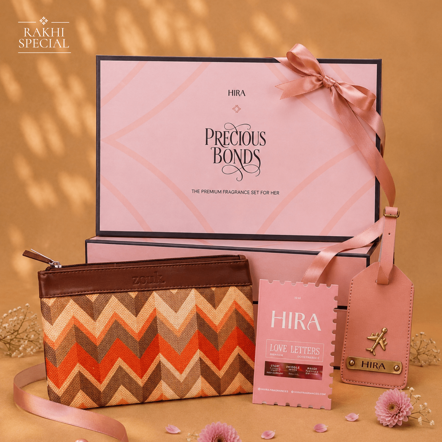 HIRA X ZOUK Rakhi Hamper For Her – Travel Essentials - HIRA FRAGRANCES