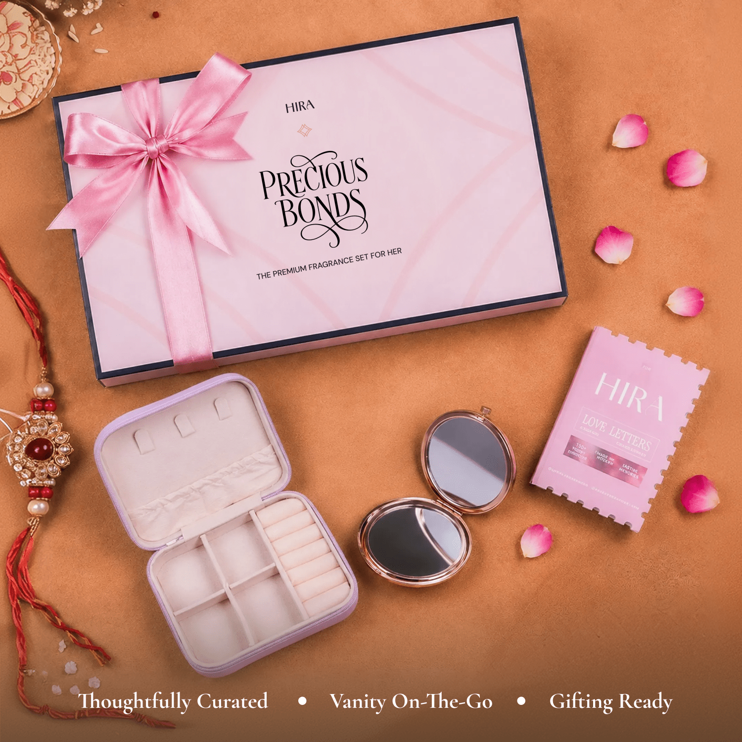 HIRA Rakhi Hamper for Her – Vanity Essentials - HIRA FRAGRANCES