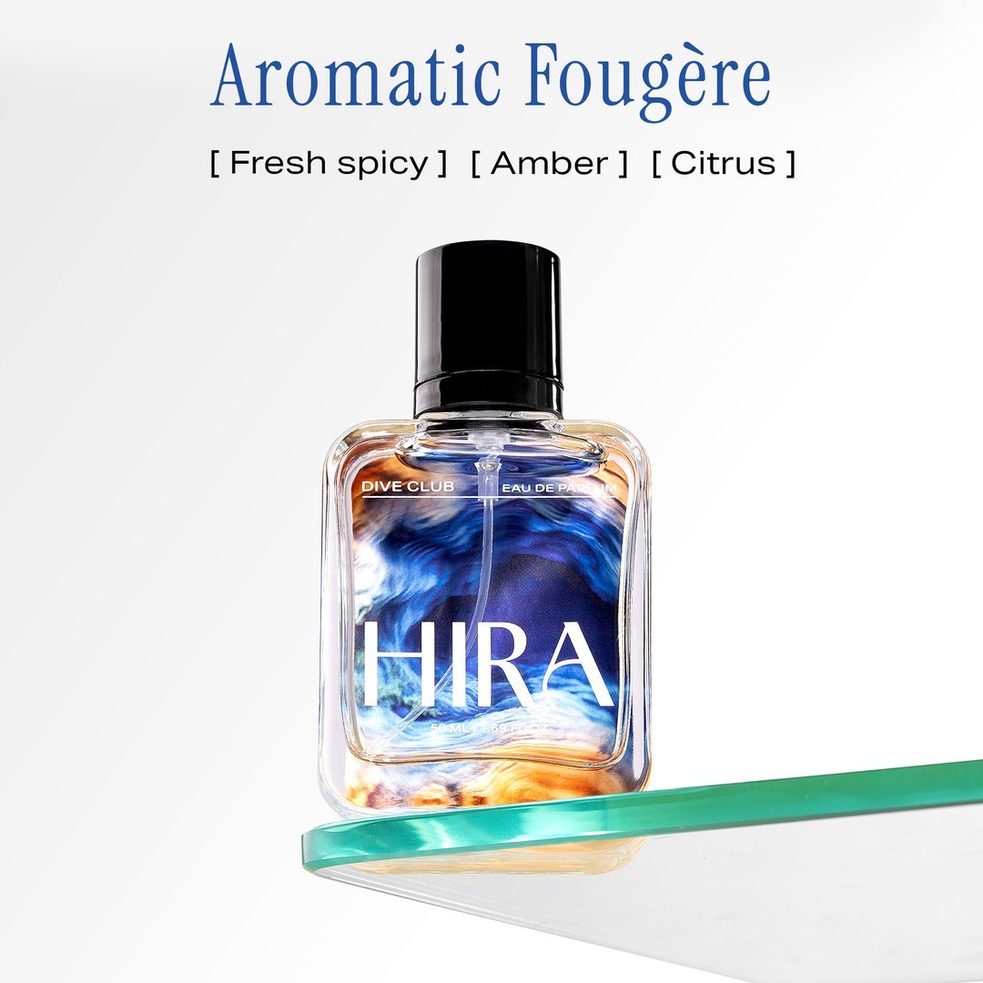 Dive Club Eau De Parfum | Woody Aromatic Long Lasting Perfume for Men - 50ml - HIRA FRAGRANCES