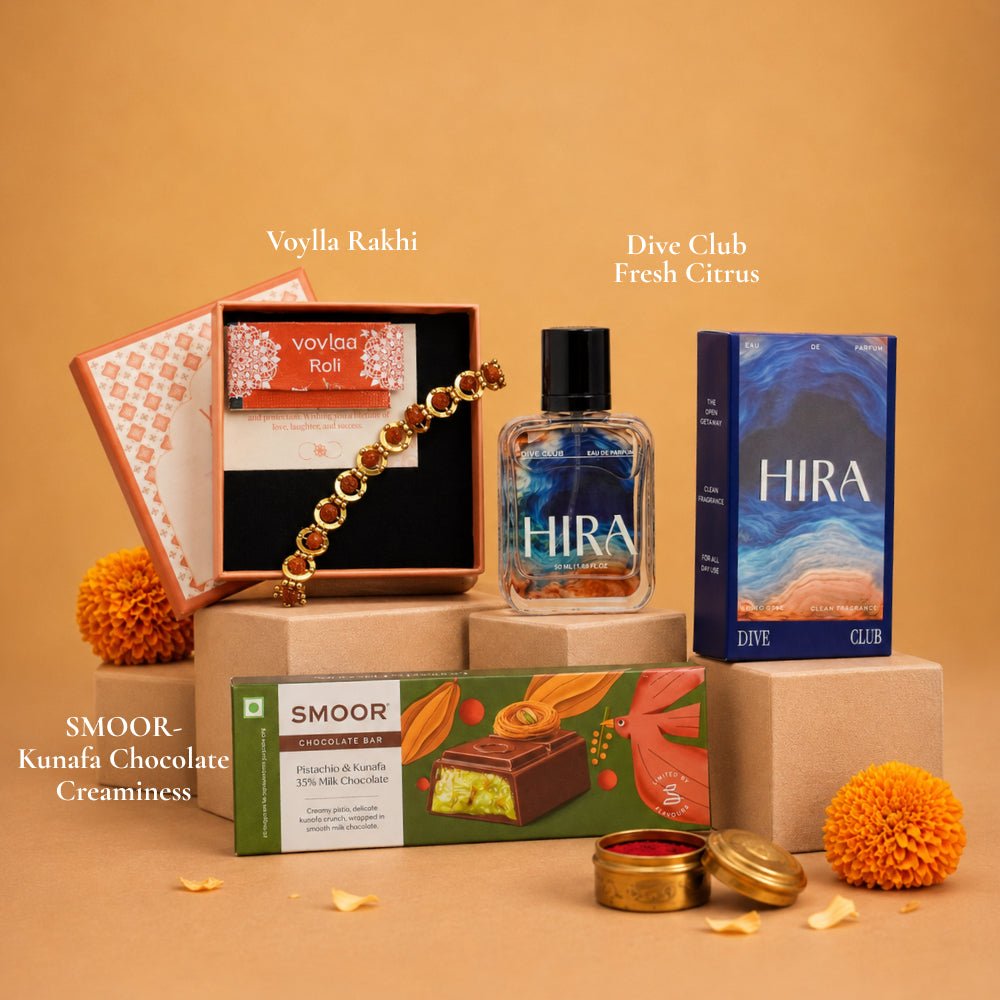 HIRA X Voylla X Smoor Rakhi Hamper For Him - HIRA FRAGRANCES