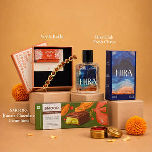 HIRA X Voylla X Smoor Rakhi Hamper For Him - HIRA FRAGRANCES