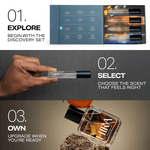 Discovery Set for Him | 4 Premium Fragrances | Dive Club, Oak & Smoke, Off the Grid, & After Hours - 4 X 10ML - HIRA FRAGRANCES