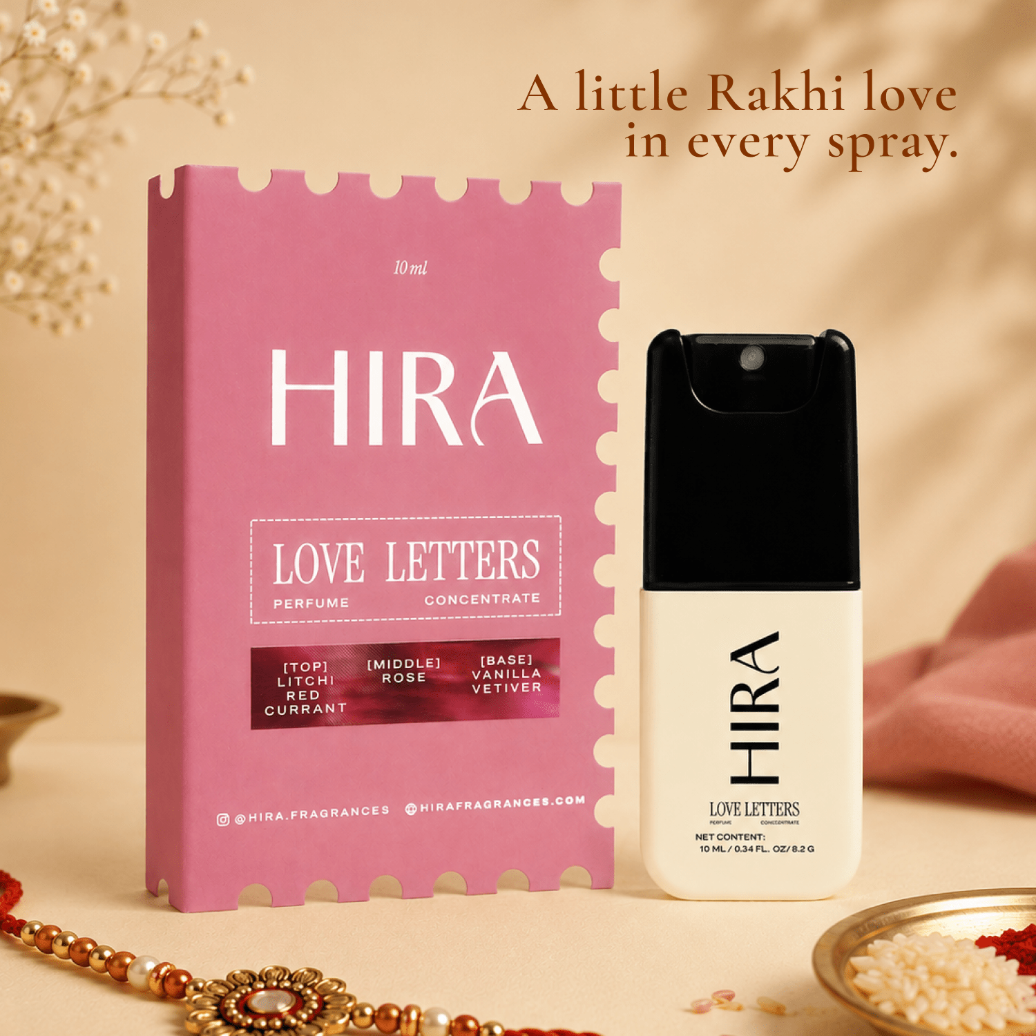 HIRA Rakhi Hamper for Her – Vanity Essentials - HIRA FRAGRANCES