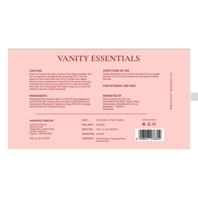 HIRA Rakhi Hamper for Her – Vanity Essentials - HIRA FRAGRANCES