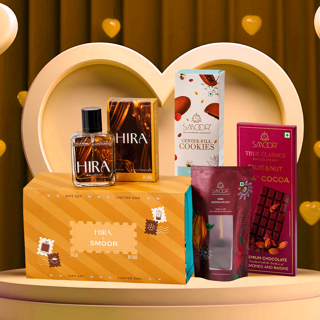 HIRA Silk Robe x SMOOR Valentine's Gift Set for Her - HIRA FRAGRANCES