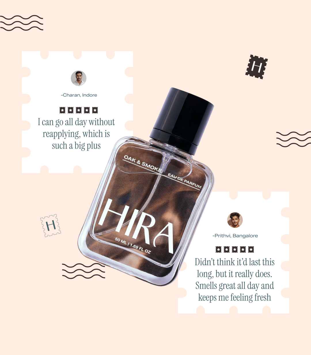 Oak & Smoke Eau De Parfum | Bold & Long - Lasting Perfume for Men – 50ml - HIRA FRAGRANCES