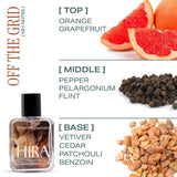 Off The Grid Eau De Parfum | Fresh Earthy Long Lasting Perfume for Men - 50ml - HIRA FRAGRANCES