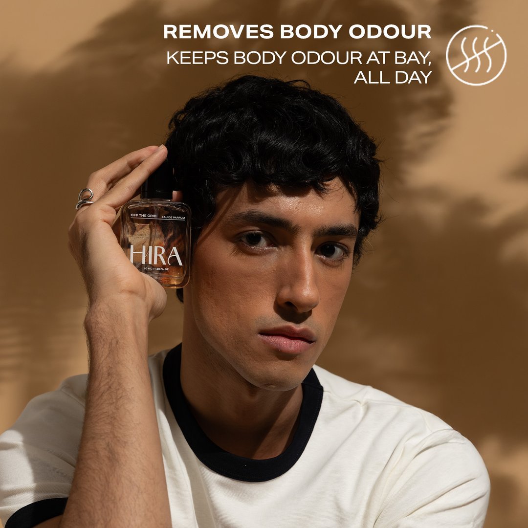 Off The Grid Eau De Parfum | Fresh Earthy Long Lasting Perfume for Men - 50ml - HIRA FRAGRANCES