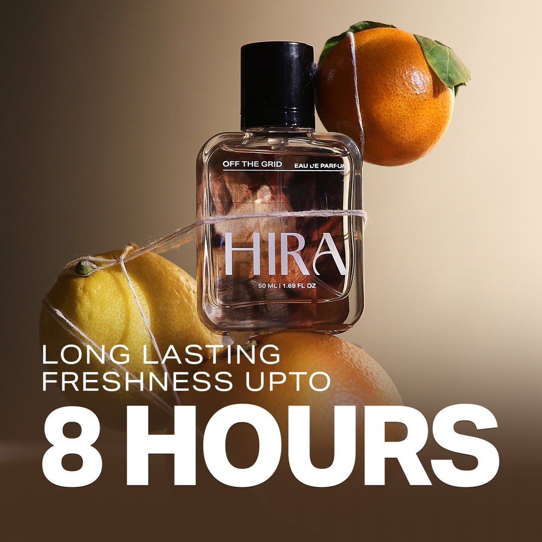 Off The Grid Eau De Parfum | Fresh Earthy Long Lasting Perfume for Men - 50ml - HIRA FRAGRANCES