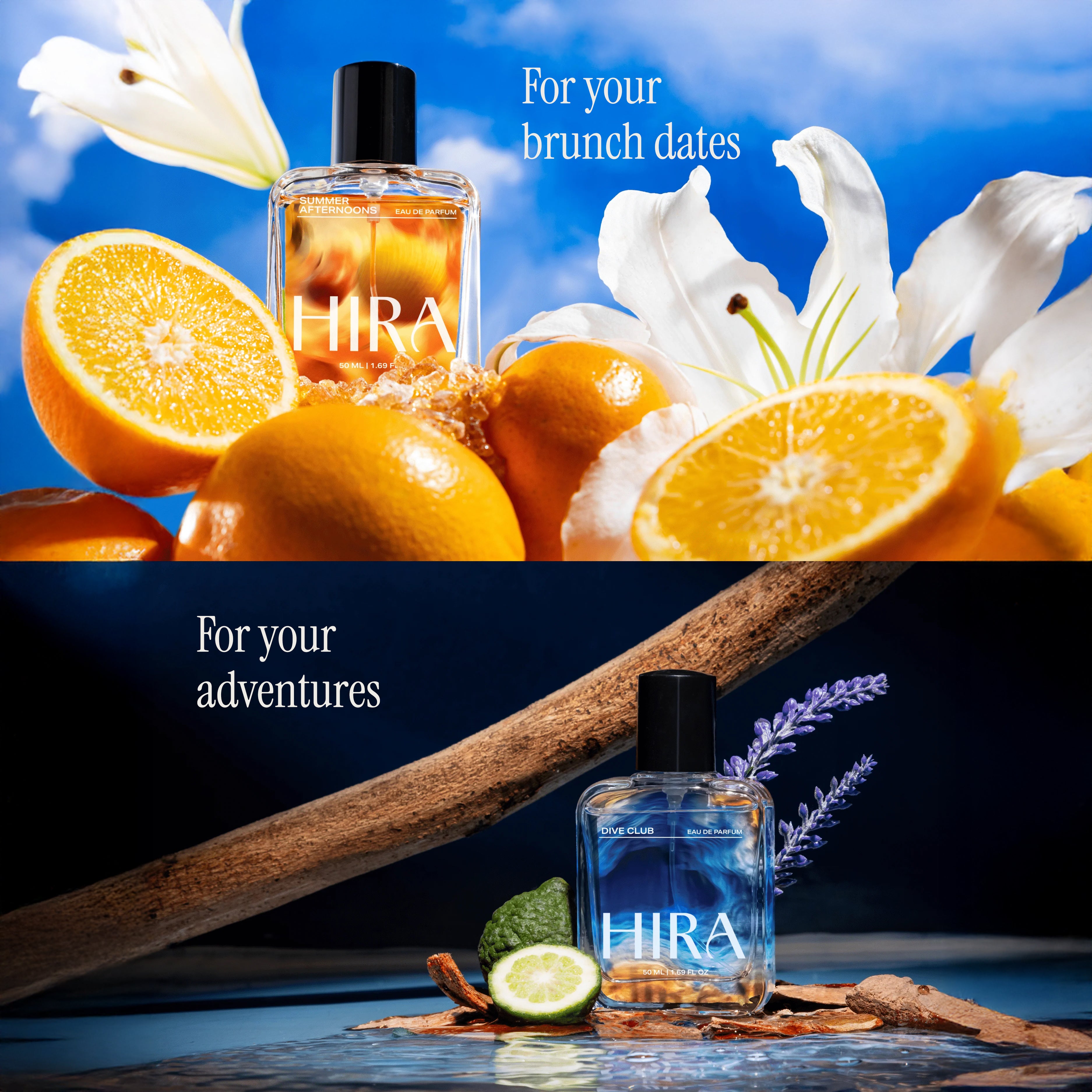 Hira Perfume Gift Set for Him | Citrus & Woody Notes Edition - 2 x 50ml - HIRA FRAGRANCES
