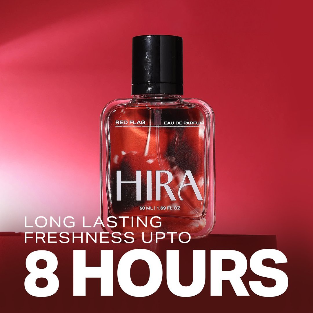 Red Flag Eau De Parfum | Floral Woody Long Lasting Perfume for Women - 50ml - HIRA FRAGRANCES