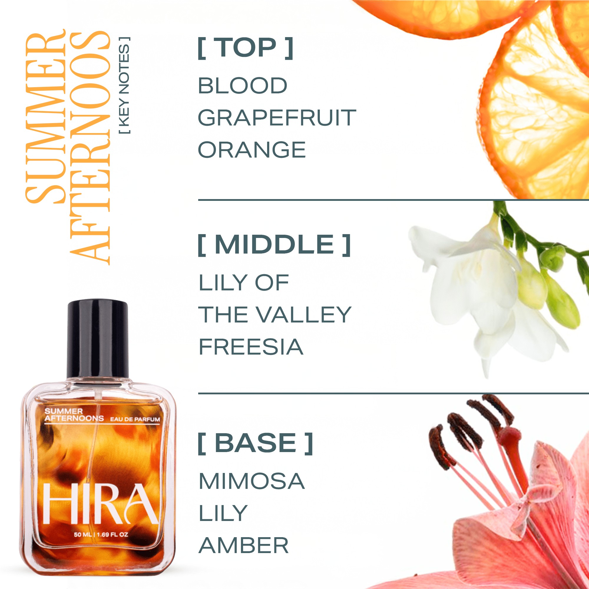 Hira Signature Perfume Collection for Her | Elegant Everyday Scents | Set of 3 - 3 x 50ml - HIRA FRAGRANCES