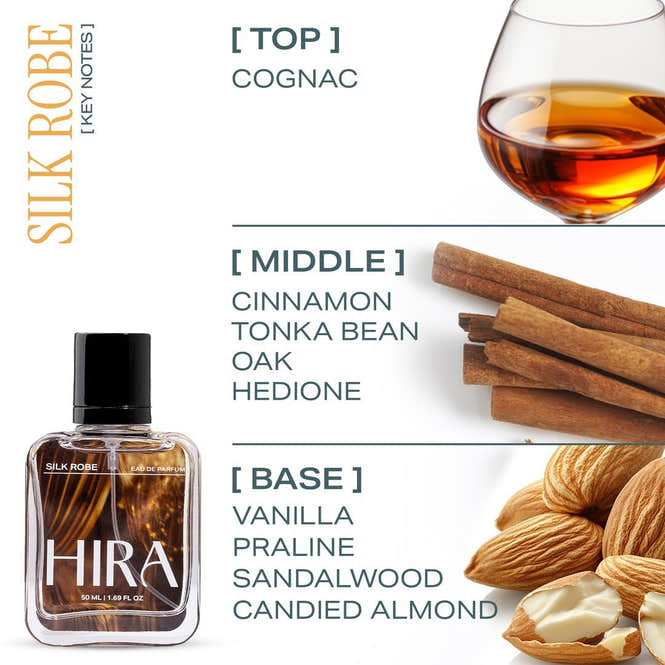 Silk Robe Eau De Parfum | Warm Sensual Long Lasting Perfume for Women - 50ml - HIRA FRAGRANCES
